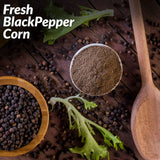 Himalayan Chef Whole Black Peppercorns, Square Plastic Grinder-6.17oz