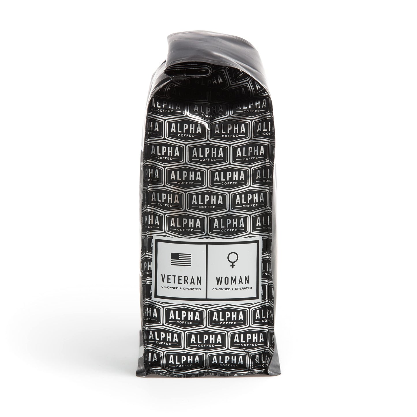 Alpha Coffee - Double Barrel Black - 16 oz. Premium Gourmet Craft Dark/French Roast Coffee | Veteran Owned - Specialty Small Batch Roasted Coffee