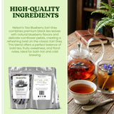 Nelson's Tea Blueberry Earl Grey Loose Leaf Tea w/Blueberries & Cornflower Petals - 4oz Refreshing Twist on Classic Earl Grey w/Natural Flavors