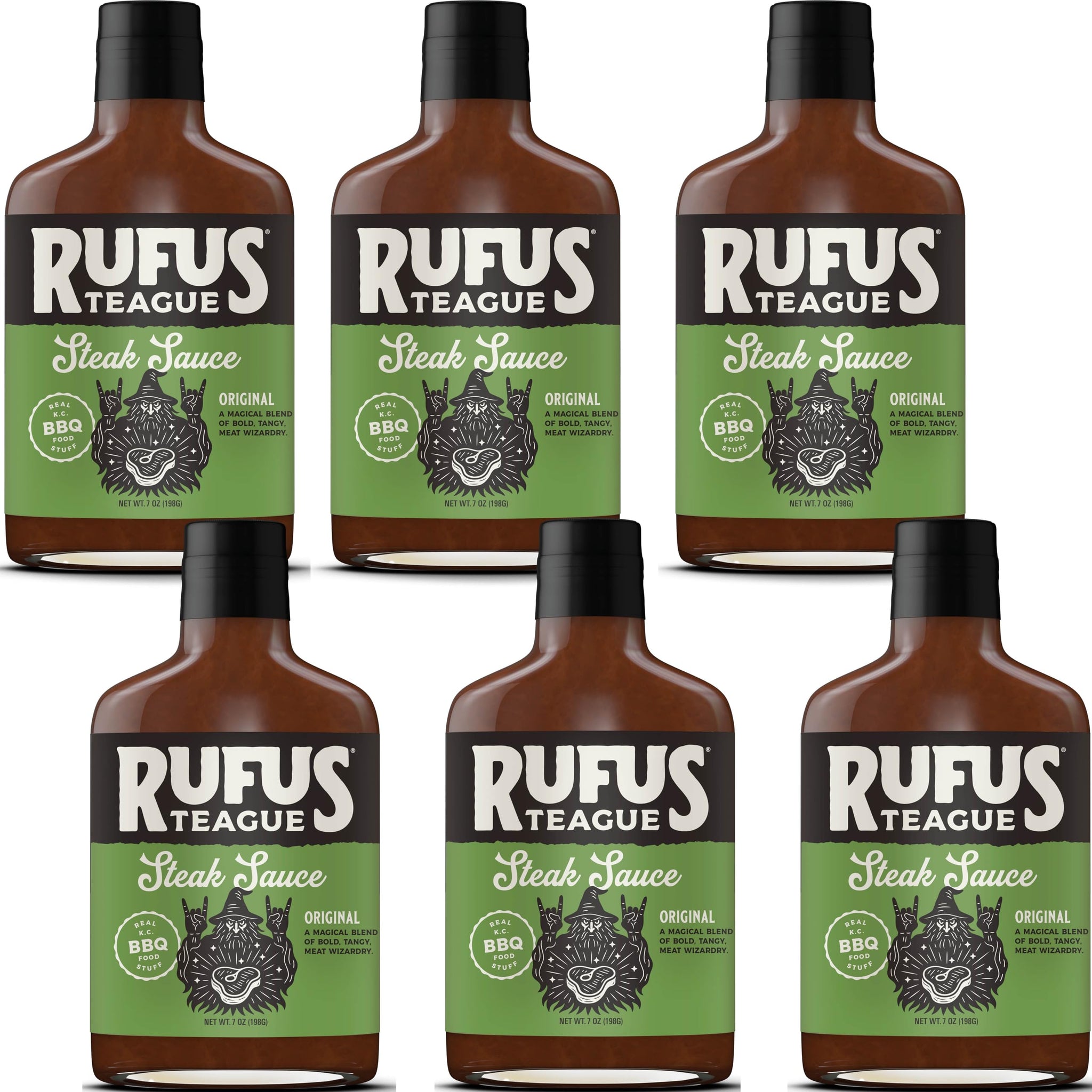 Rufus Teague Original Steak Sauce, Award-Winning Flavor, 7 oz, 6-Pack