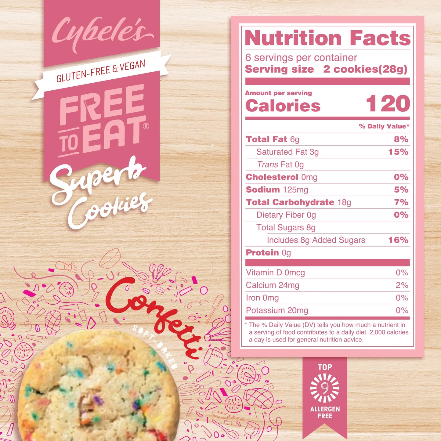 Cybele’s Free To Eat Gluten-Free & Vegan Cookies - Plant-Based, Dairy, Soy, & Nut Free - Soft-Baked School Safe Snack For Kids & Adults - 12 Cookies