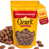 OZARK NUT ROASTERS, Cinnamon Almonds, Cinnamon-Flavored Snacks, Roasted & Coated, World-Class Gourmet Candied Nuts, 16 oz, Pack of 1