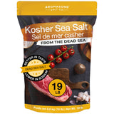 Aromasong 100% Natural Sea Salt from the Dead Sea Food Grade 19 Lb, Kosher Salt Grain, Gluten Free Unrefined, Grinder Refill For Daily Cooking