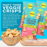 BIENA Tasty Thins Veggie Crisps - Made with Avocado Oil - Low Calorie Veggie Chips for Adults and Kids - 4-Pack, 4 Ounce Bags - Himalayan Pink Salt