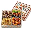 Broadway Basketeers Happy Birthday Dried Fruit and Nuts Gift Basket - Gourmet Dried Fruits And Nuts Snack Assortment - Happy Birthday Gift Basket