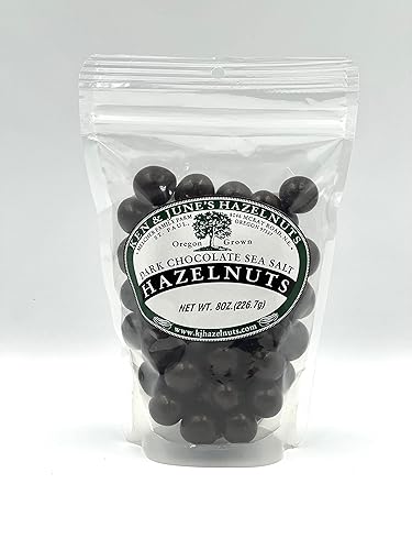 Dark Chocolate Hazelnuts w/Sea Salt - 8oz