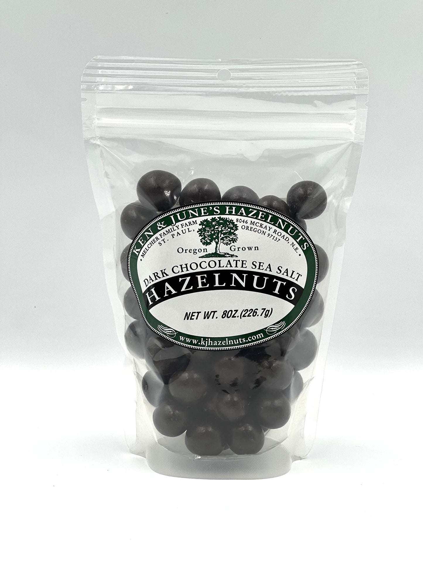 Dark Chocolate Hazelnuts w/Sea Salt - 8oz