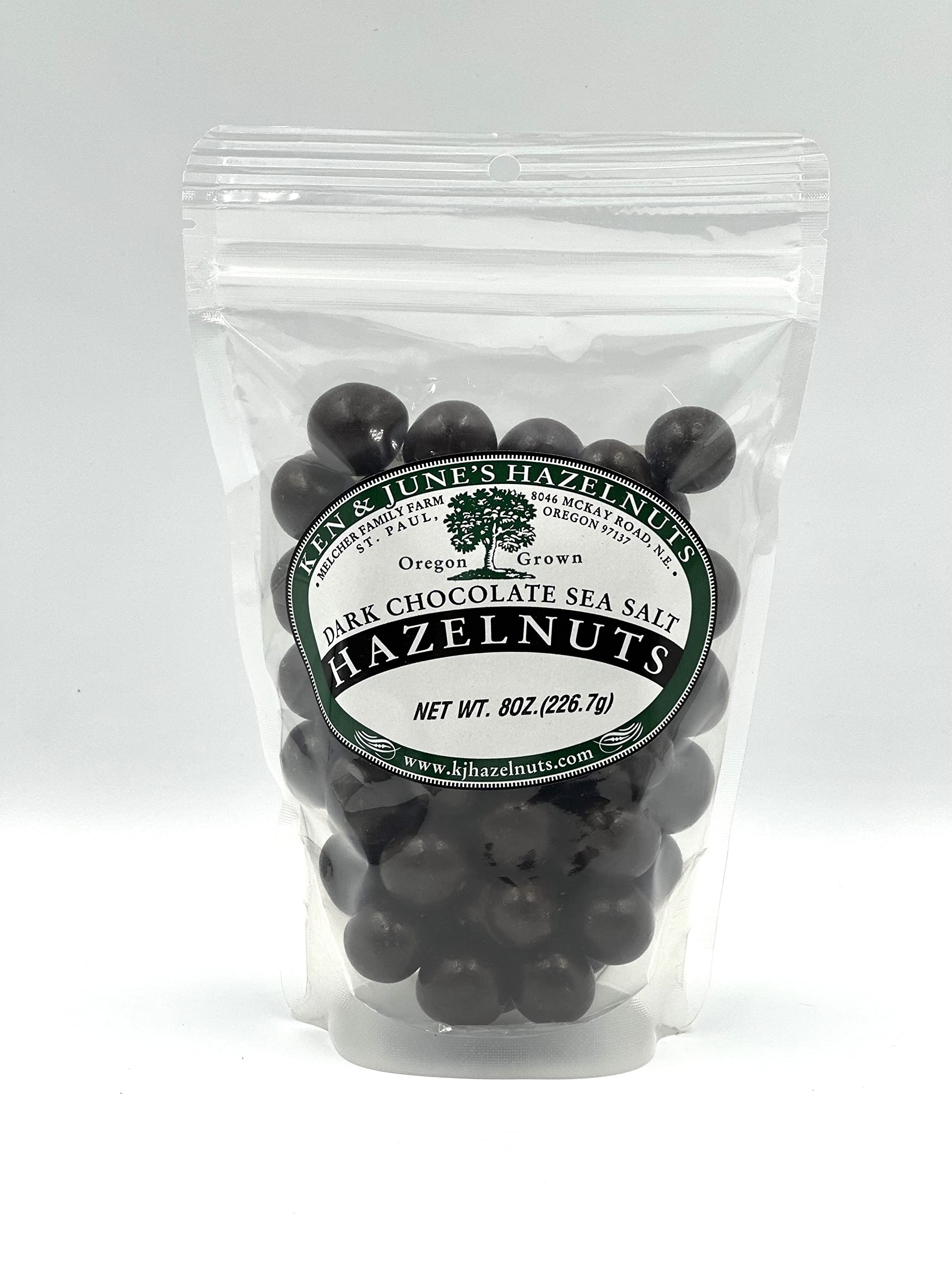 Dark Chocolate Hazelnuts w/Sea Salt - 8oz