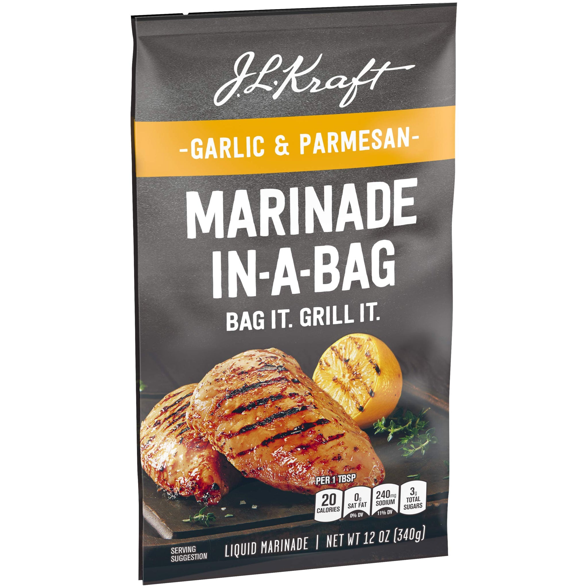 Kraft Liquid Marinade Bag, Garlic Parmesan, 12 Ounce