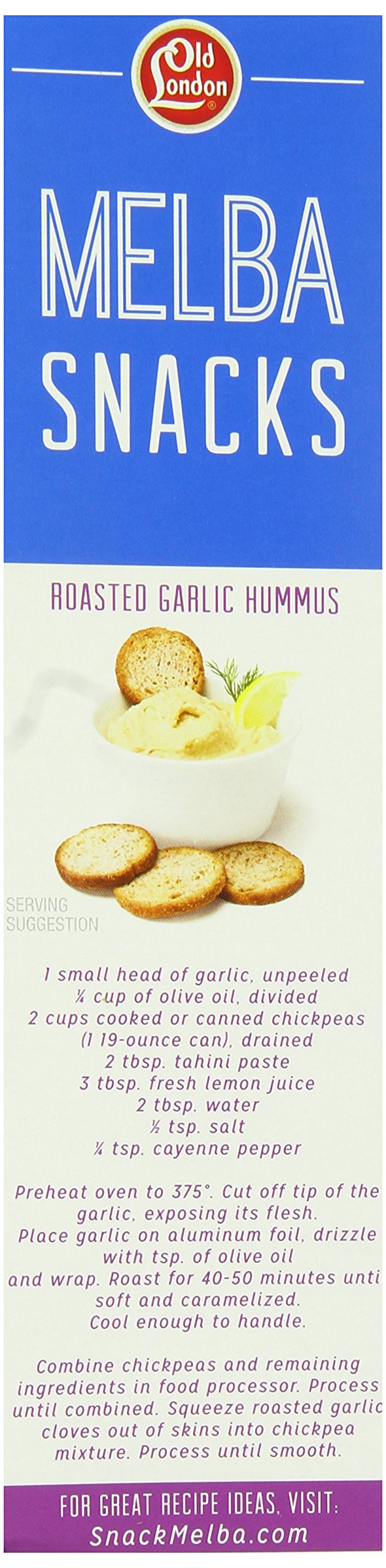 Old London Melba Roasted Garlic Snacks, 5.25 oz (Pack of 2)