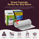 PAMI Recycling Tall Kitchen Drawstring Trash Bags- Extra-Strong Plastic Garbage Bags- Thick Trash Can Liners For Kitchen & Outdoor Bins- 2ft x2ft