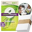 LAUNDRYNATURAL Laundry Detergent Sheets - Premium Wash & Enzymatic - Eliminate Sweat Odors - Hypoallergenic - Fresh Scent (102 loads) 51 Laundry