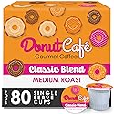 Donut Café - Coffee Gourmet Pods, Classic Blend, Medium Roast - Non-GMO, Gluten Free - Compatible with Keurig K Cup Brewers - Smooth & Delicious - 80
