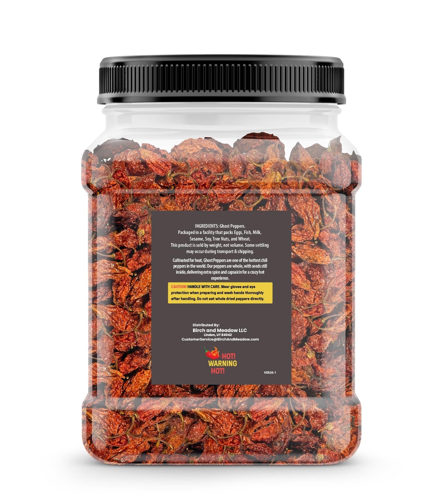 Birch & Meadow 100 Count of Ghost Chile Pepper Pods, Extremely Hot, 1,000,000 SHU