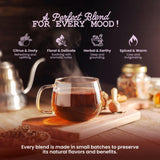 Smoke Camp Crafts Loose Leaf Herbal Tea Gift Set with Stainless Steel Infuser, 10 Unique Flavors, Handcrafted, USDA Organic, Tisane Tea Sampler, Pack