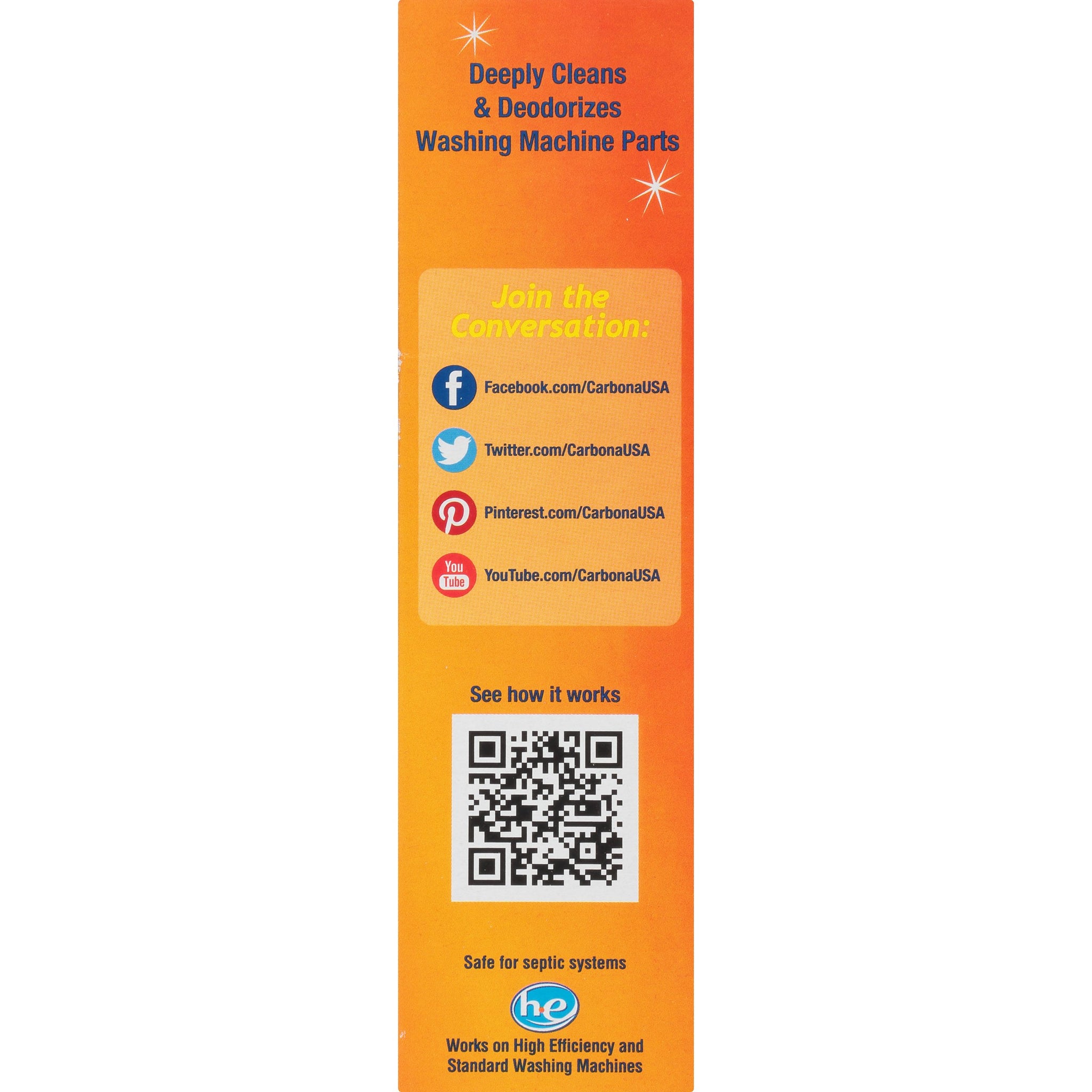 Carbona® Washing Machine Cleaner | Eliminates Odor & Residue | 3 Count, 1 Pack
