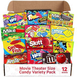 Movie Theater Candy Variety Pack - Easter Candy Box of Milk Chocolate, Hard Candy, Gummies and More,12 Count