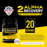 2ALPHA Recovery Chocolate - Protein Shake with Hydrolyzed Whey Isolate and Essential Nutrients for Shooters, 25g Protein for Muscle Recovery - 640g