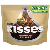 HERSHEY'S KISSES Chocolate Candy with Almonds, 10 oz Bag