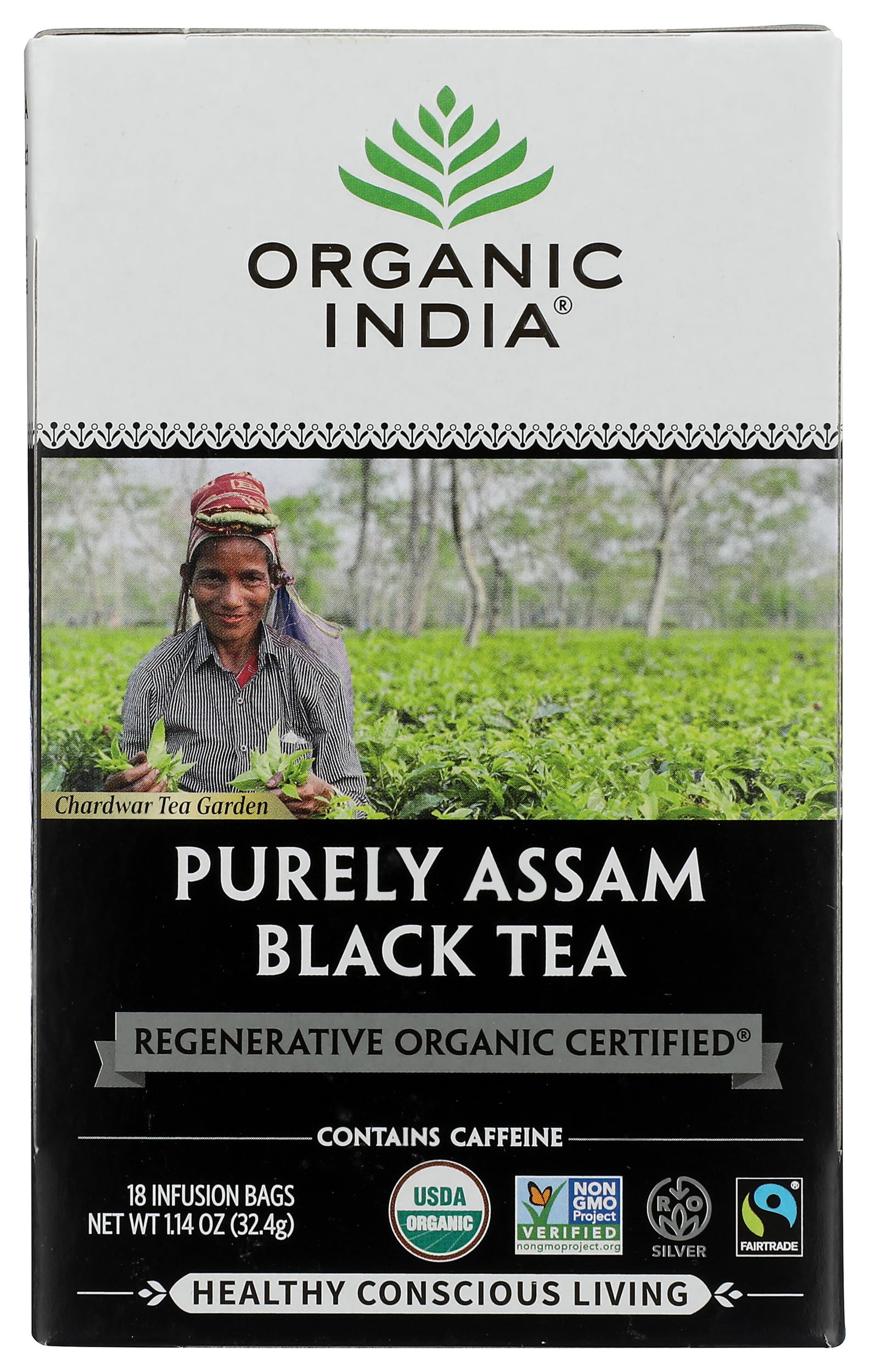 Organic India Organic Assam Black Tea, 18 CT
