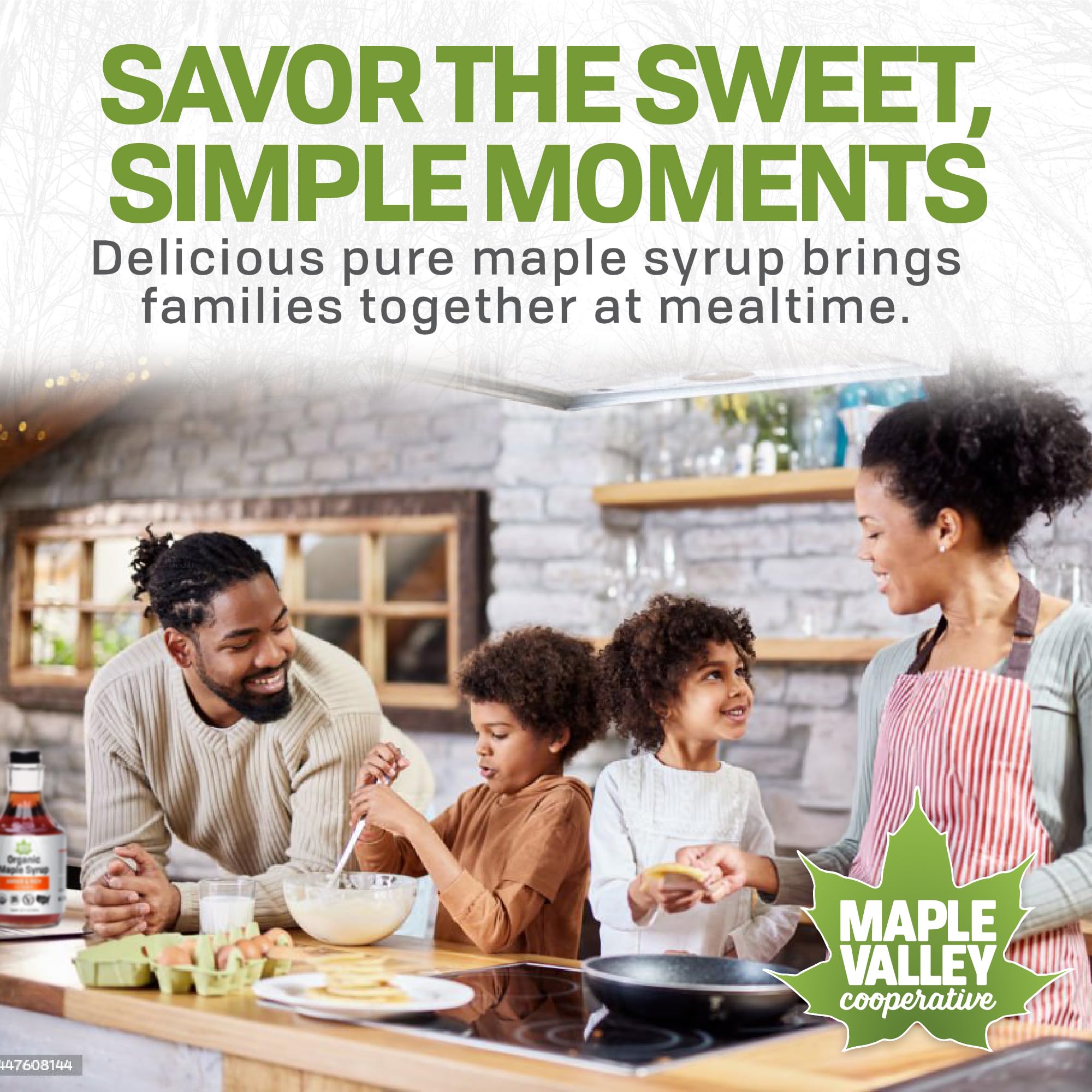 Maple Valley Organic Pure Maple Syrup, Dark & Robust Better Than Pancake Syrup, Use for Coffee or All-Natural Sugar Substitute in Cooking and Baking