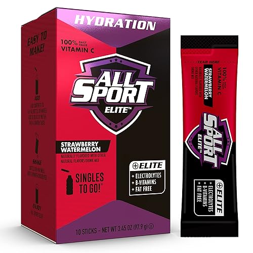 ALL SPORT ELITE - Electrolyte Hydration Performance - Strawberry Watermelon - Singles To Go Powder Packets (10 Sticks)