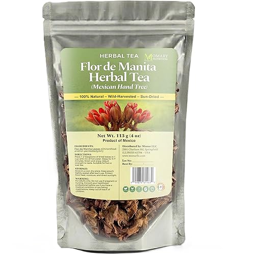 Flor de Manita Herbal Tea - Mexican Hand Tree (Chiranthodendron pentadactylon) - Net Wt. 113g (4oz) - 100% Natural, Sun-Dried, Wildcrafted