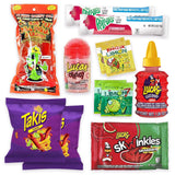 Chamoy Pickle Kit with Candy & Snacks Fruit Rolls, Chips, Lucas Gusano, Skwinkles, Salsagheti 12-Unit Kit
