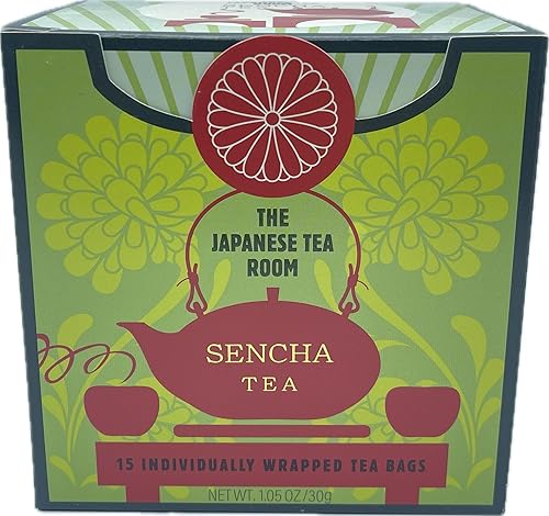 Premium Japanese Natural Pure Sencha Tea - 15 Pyramid Bags, Individually Wrapped, Crafted in Small Batches Original Blend (30-Grams)