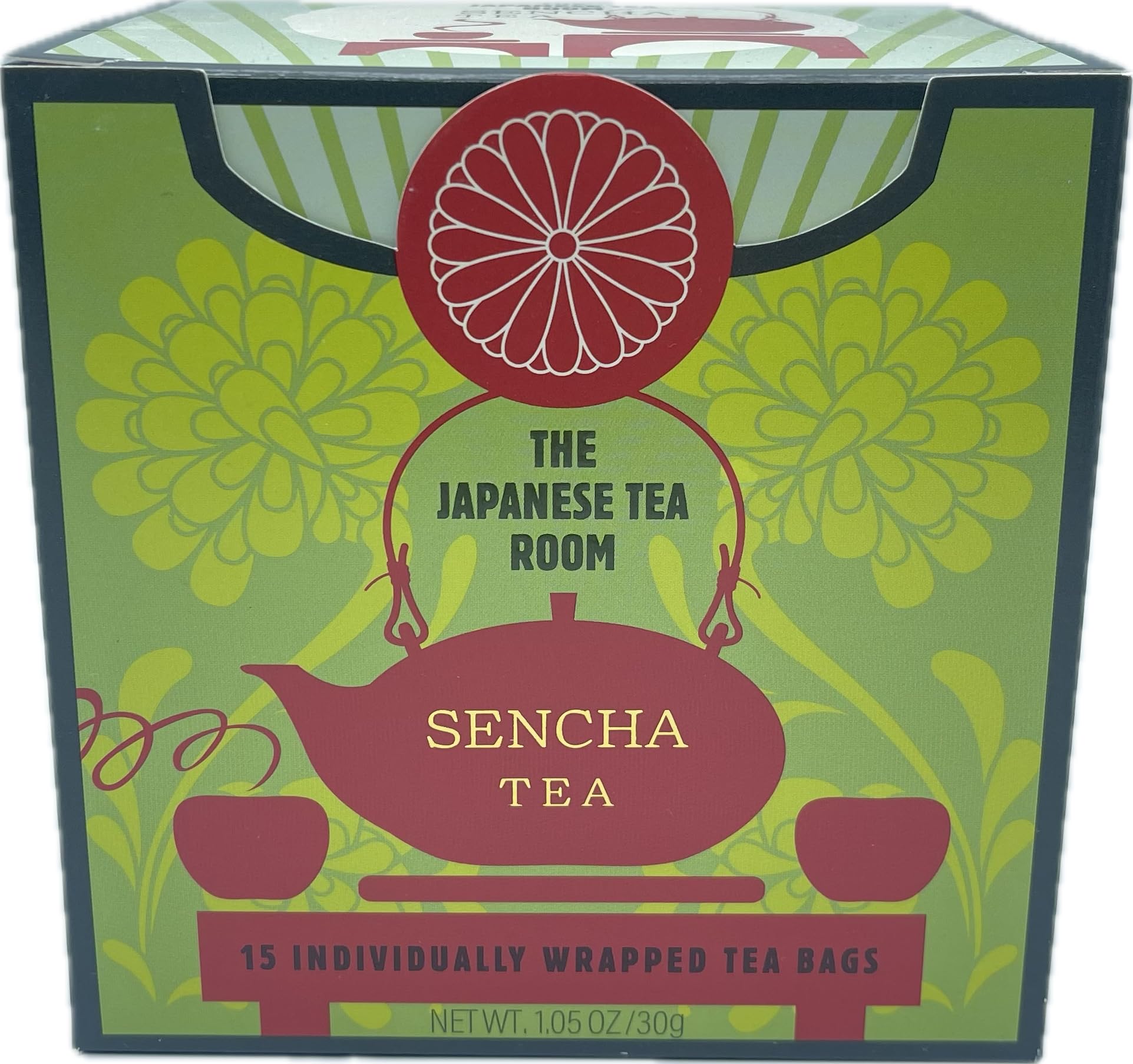 Premium Japanese Natural Pure Sencha Tea - 15 Pyramid Bags, Individually Wrapped, Crafted in Small Batches Original Blend (30-Grams)