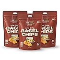 WISECARBS Low-Carb Bagel Chips High Protein Everything Flavor Bagel Chips Keto Crackers Chips - Kosher - Healthy Snacks Low Carb Snacks, Keto Snacks