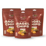 WISECARBS Low-Carb Bagel Chips High Protein Everything Flavor Bagel Chips Keto Crackers Chips - Kosher - Healthy Snacks Low Carb Snacks, Keto Snacks
