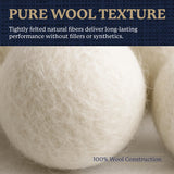 Farberware Wool Dryer Balls 4 Pack - Reusable 100% Wool Balls for Dryer - Natural Fabric Softener for Laundry, Towels & Bedding, Replaces Fabric