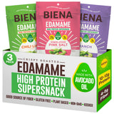 Biena Edamame Beans Snack High Protein Snacks - Healthy Office Snacks For Adults and Kids, 13g of Protein, 130 Low Calorie, Crunchy Edamame, Vegan