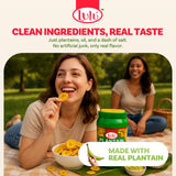 LULU Plantain Chip Coins - Original Flavor, 20 oz Jar - Crunchy Plantain Slices - No Artificial Colors or Preservatives - Ready-to-Eat Snack