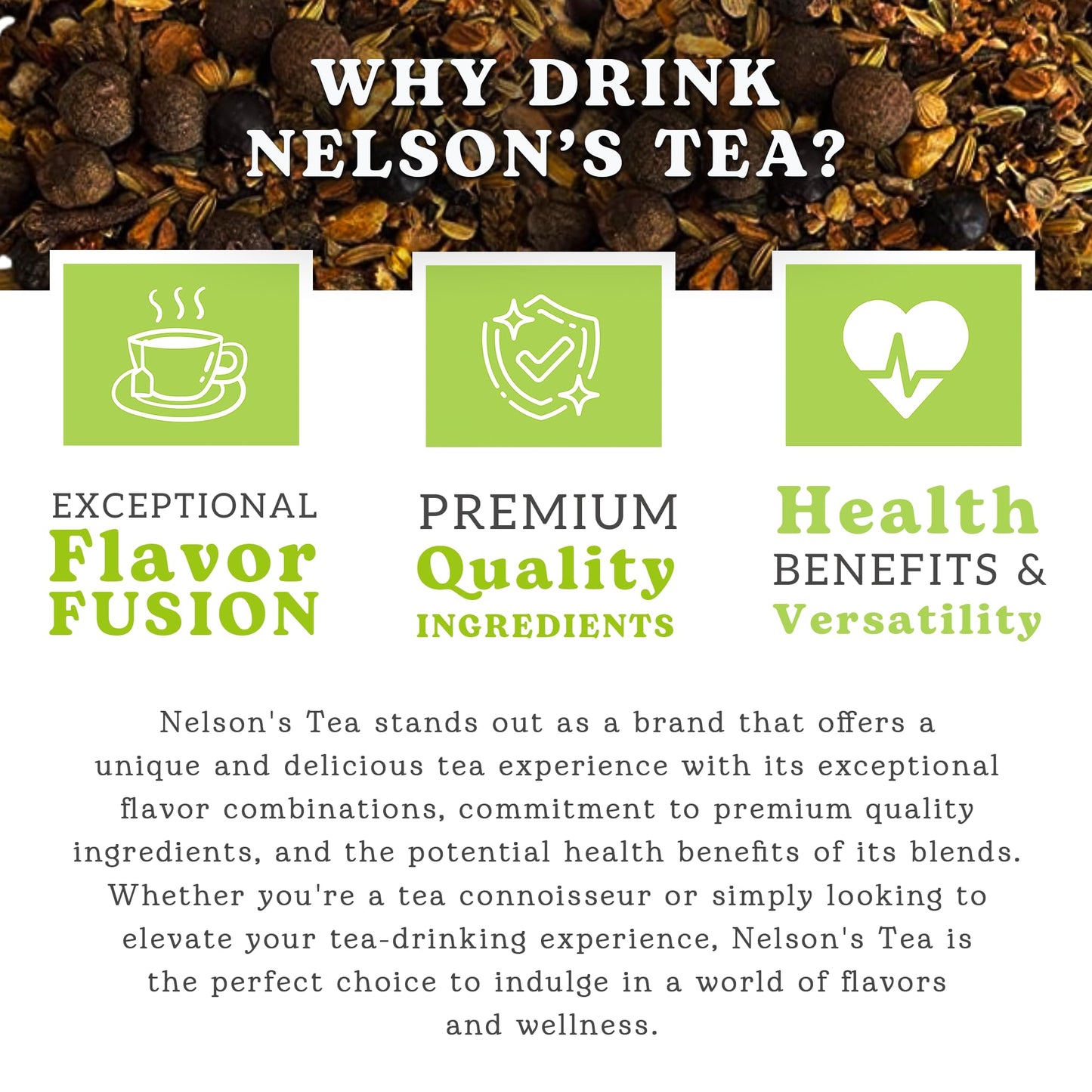 Nelson's Tea A&J's Root Beer - Cut & Sifted Sarsaparilla Root Tea Loose Leaf - Caffeine Free, Harmonious Herbal Blend of Burdock, Birch Bark