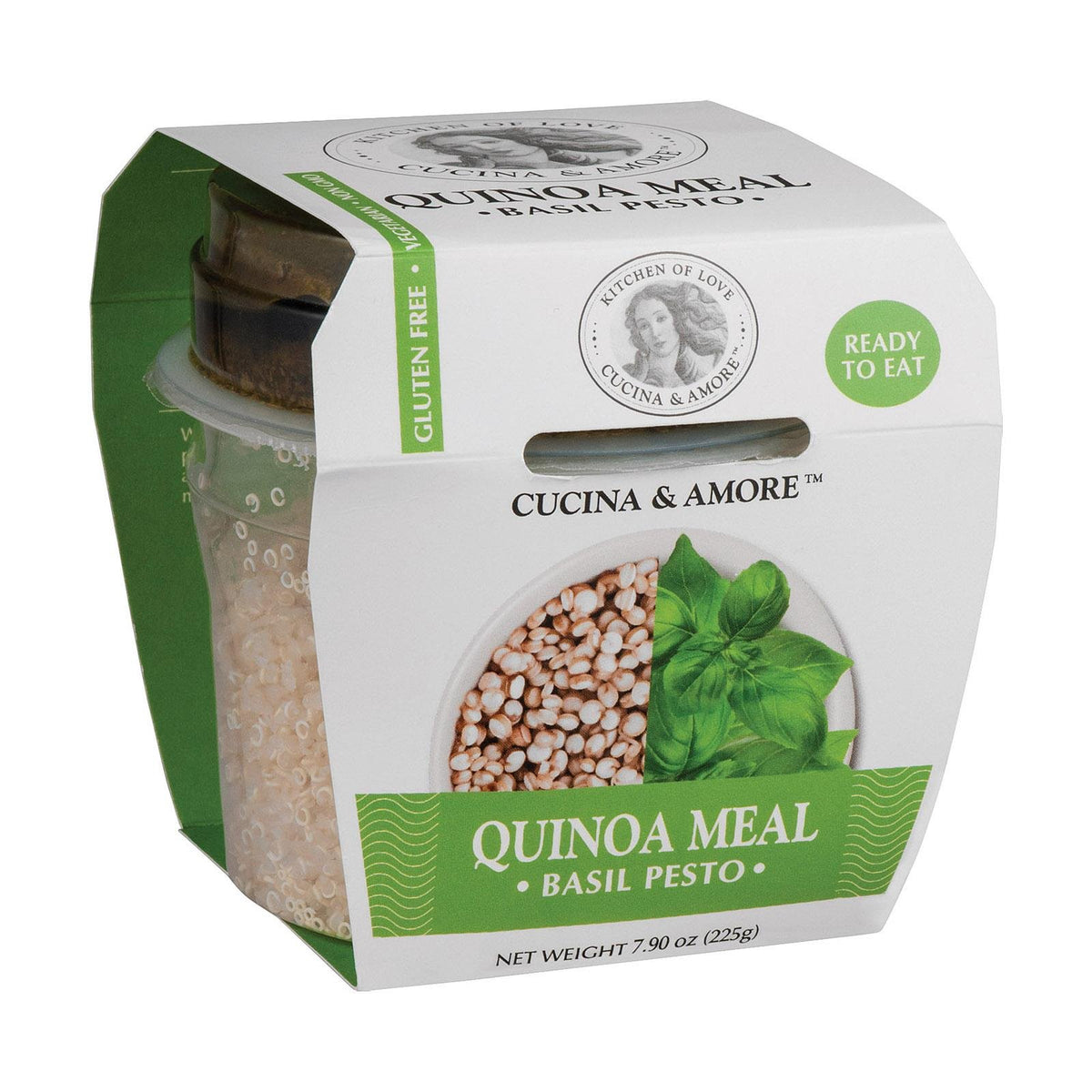 Cucina & Amore Quinoa Meal Basil Pesto - 7.9 OZ (Pack of 6)