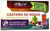 Premium Castanos de Indias (Horse Chestnut) Tea Reinforced with Dandelion by Betel Natural - Promotes Healthy Circulation - 24 Tea Bags