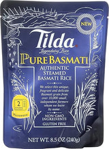 Tilda Legendary Rice Steamed Basmati, Pure, 8.5 Ounce (Pack of 6)