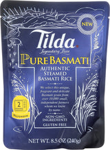 Tilda Legendary Rice Steamed Basmati, Pure, 8.5 Ounce (Pack of 6)