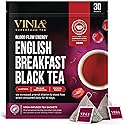 VINIA English Breakfast Black Tea Bags, Made with Organic Tea, Infused with Piceid Resveratrol for Heart Health, Nitric Oxide, Physical Energy