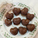 10-PIECE 3 OZ Chocolate Gourmet Homemade Snack with Nuts Raised Heart Shape Chocolate-RAISEHEART-NF