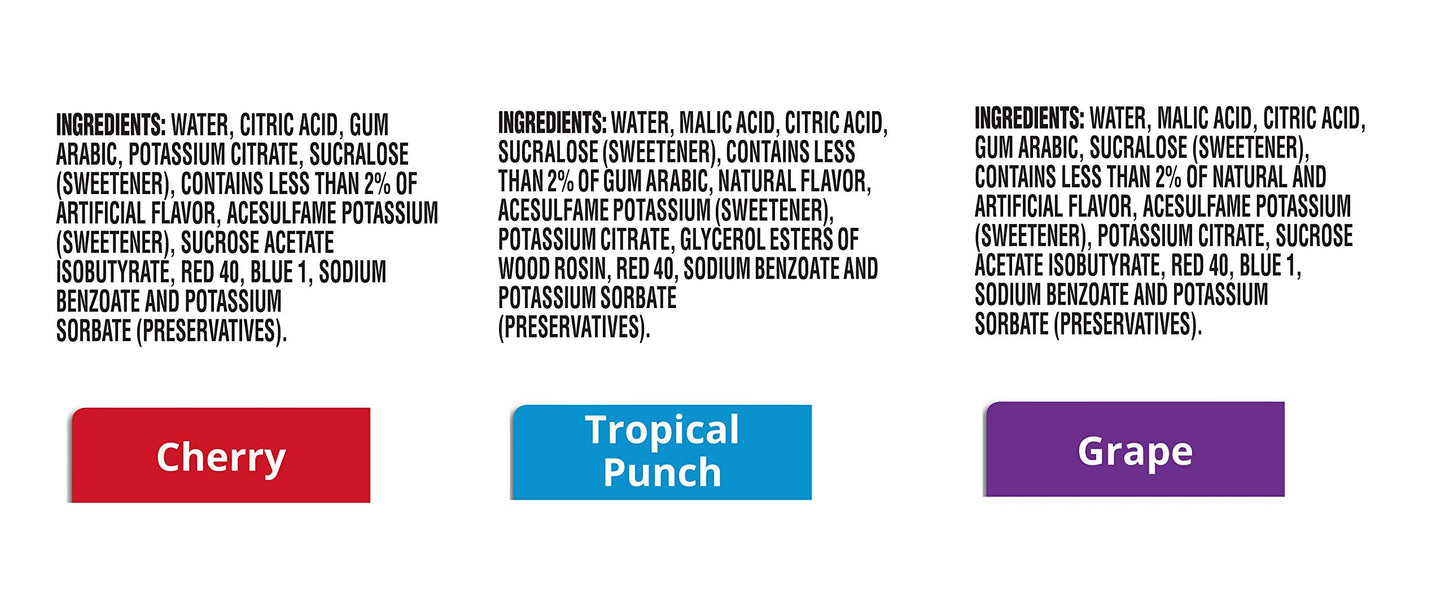 Kool-Aid Liquid Drink Mix Trio for Sugar Free Flavored Hydration, Water Flavoring, Beverage Mixing and Drink Enhancer, Cherry, Tropical Punch