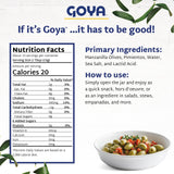 Goya Salad Olives, Pitted Manzanilla Spanish Olives with Pimientos, Tangy, Flavorful for Cocktails, Tapas, Salads, and Snacking, 2-Pack (7 oz Jars)