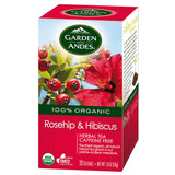 Garden of the Andes Herbal Organic Decaf Rosehip and Hibiscus Hot Tea Bags, 0.9 oz, 20 Count, (Pack of 6)