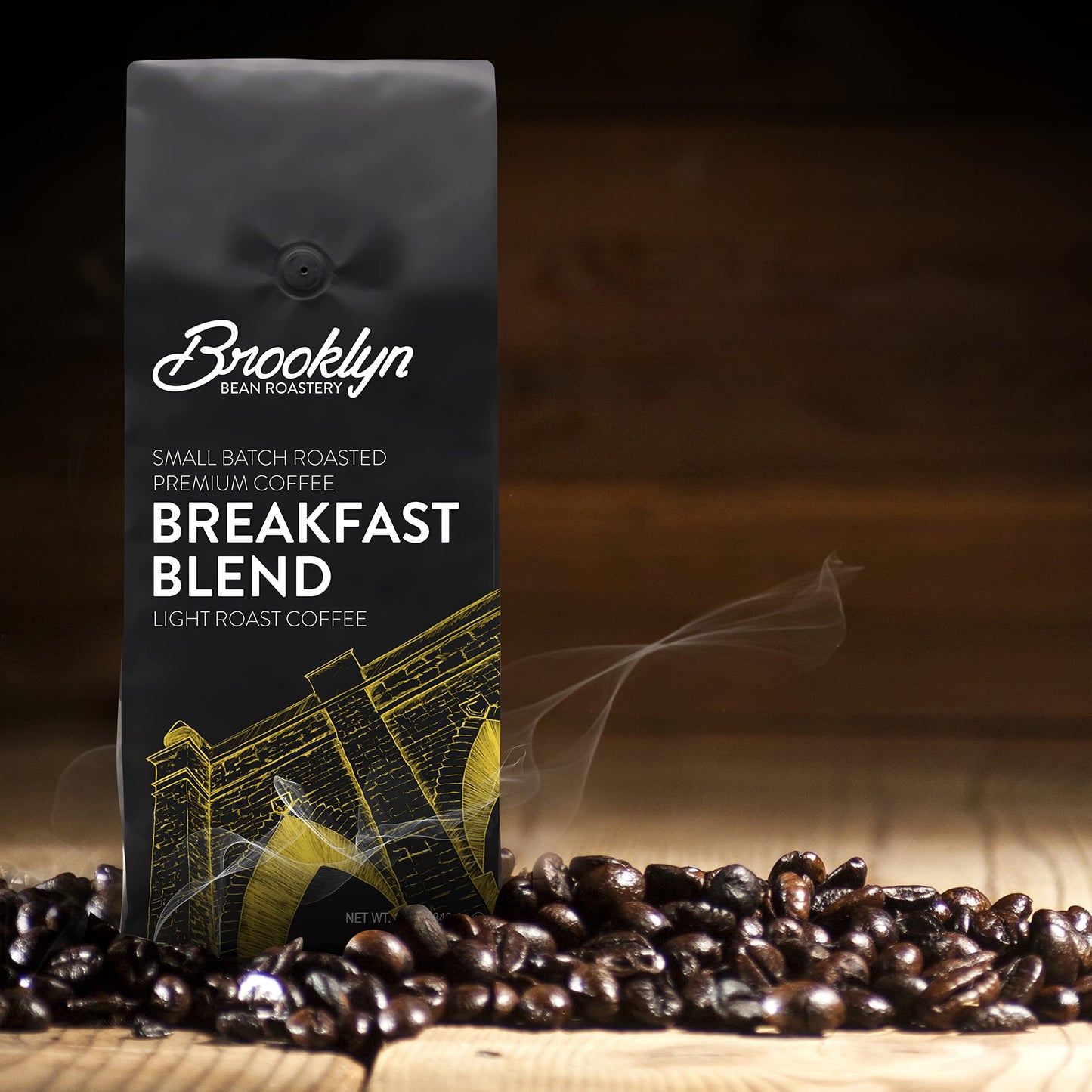 Brooklyn Beans Bagged Ground Coffee Variety Pack - Light, Medium, Dark Roast and Flavored (12 Ounce Bag, Pack of 6)