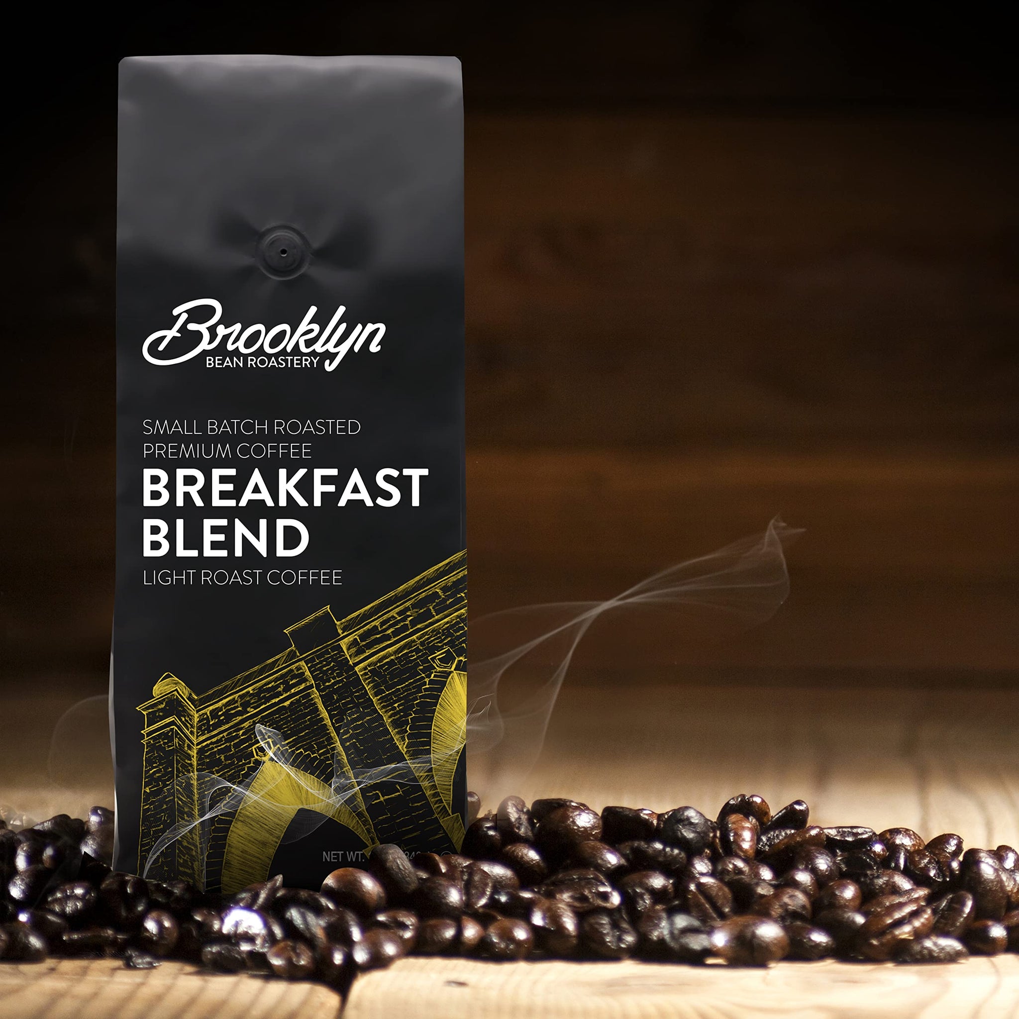 Brooklyn Beans Bagged Ground Coffee Variety Pack - Light, Medium, Dark Roast and Flavored (12 Ounce Bag, Pack of 6)