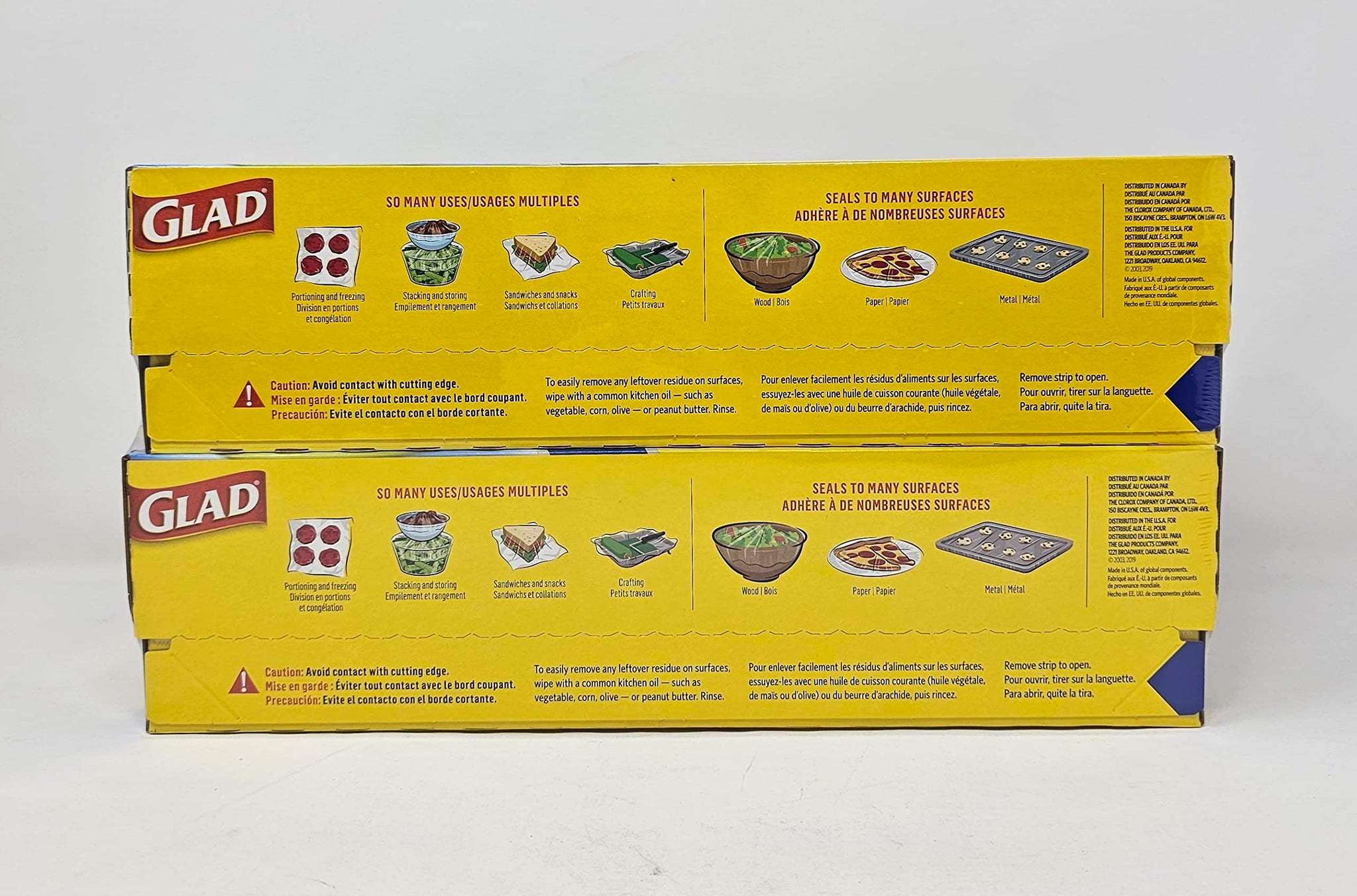 Glad Press'N Seal Multi Purpose Sealing Wrap - Leakproof, Airthight & Multisurface - 2 x 140Sq. Ft