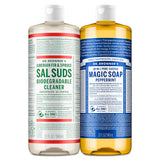 Dr. Bronner’s Pure-Castile Magic Soap Variety Pack & Sal Suds Biodegradable Cleaner Liquid Body Soap, All-Purpose Cleaner, Vegan, Cruelty-Free