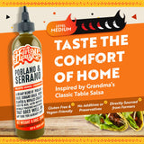 Humble House - Poblano & Serrano Pepper Hot Sauce, Zero-Calorie Low-Sodium Vegan Condiments for Chicken Wings, Steak, Enchiladas, Tamales, Tacos
